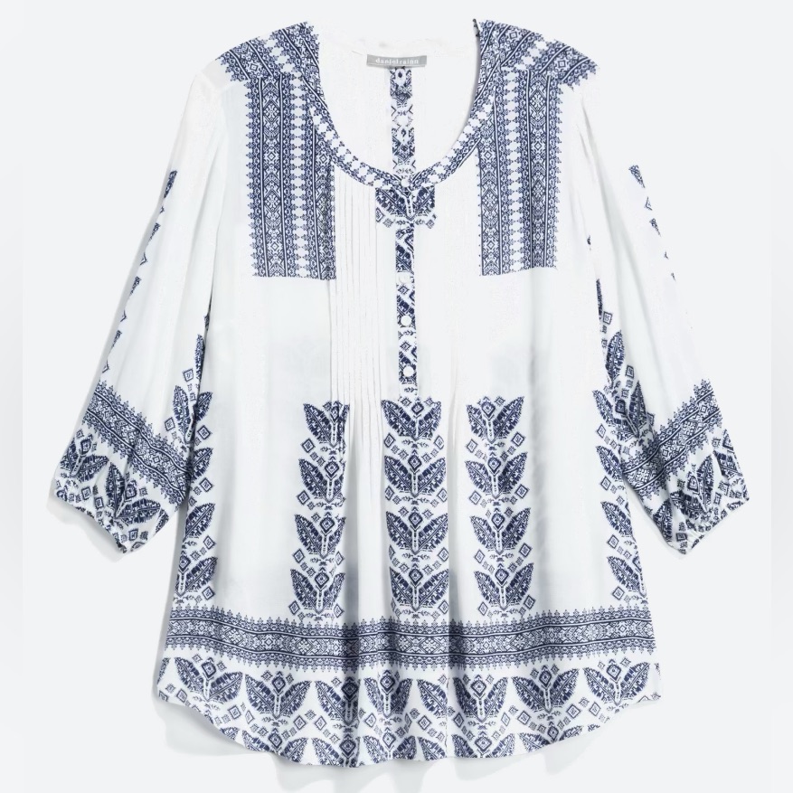 Boho Split Neck Blouse